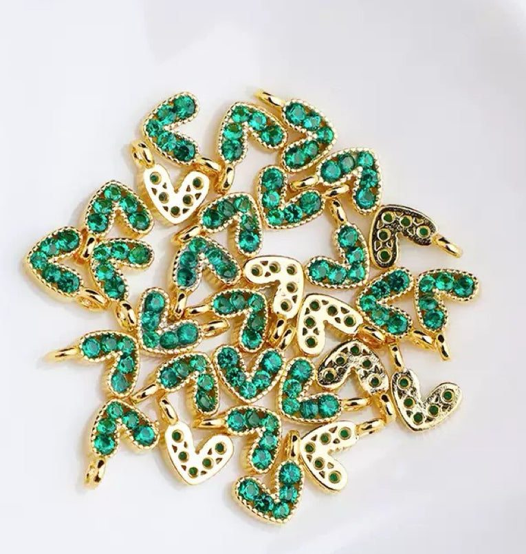 ジルコニアのミニハートチャーム