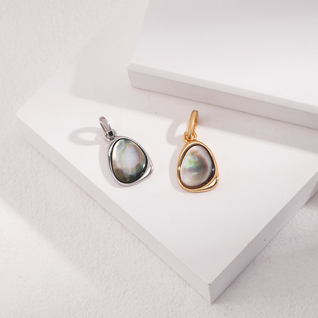 黒蝶の雫 | S925天然黒貝のネックレス14KGF