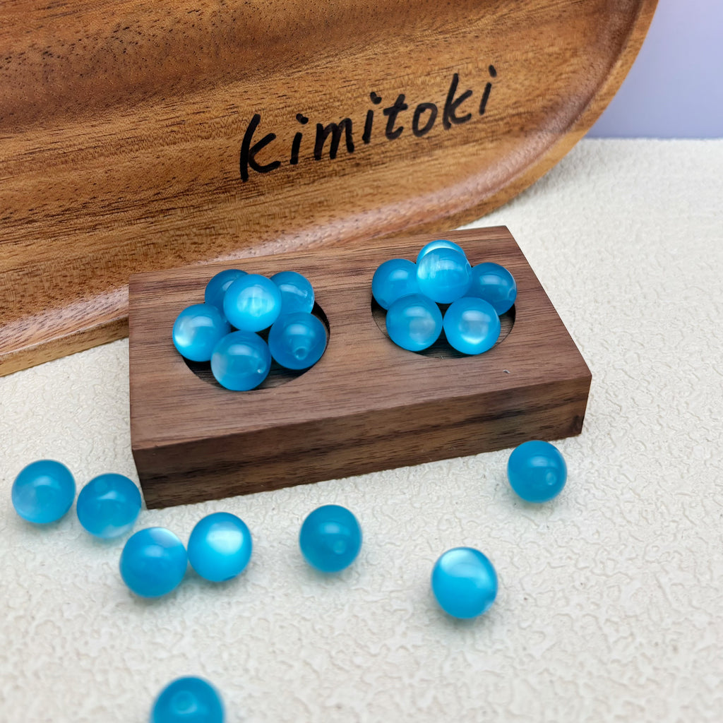 12mm | ブルーキャッツアイビーズ