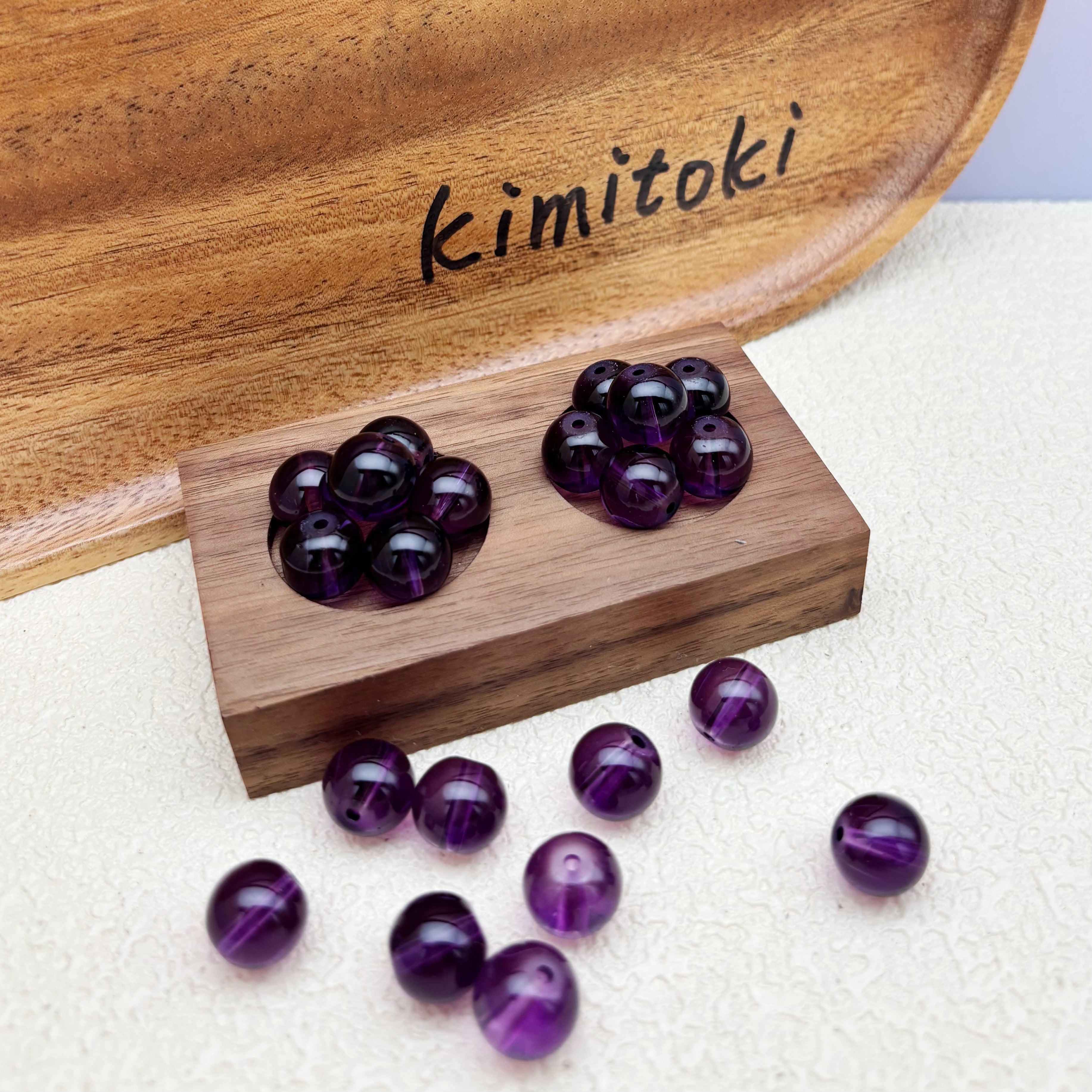 12mm | ディープパープルグラスビーズ