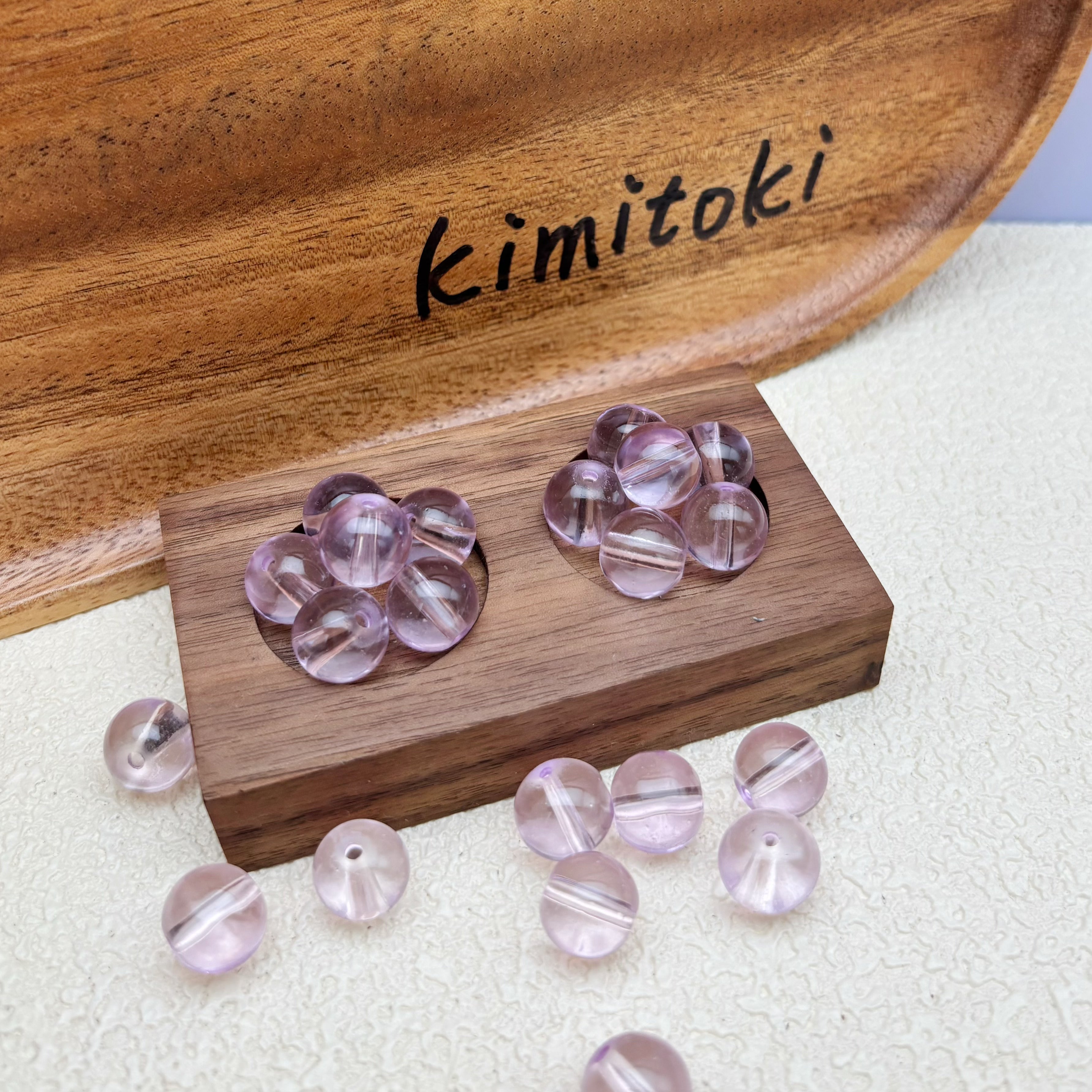 12mm | ラベンダーグラスビーズ