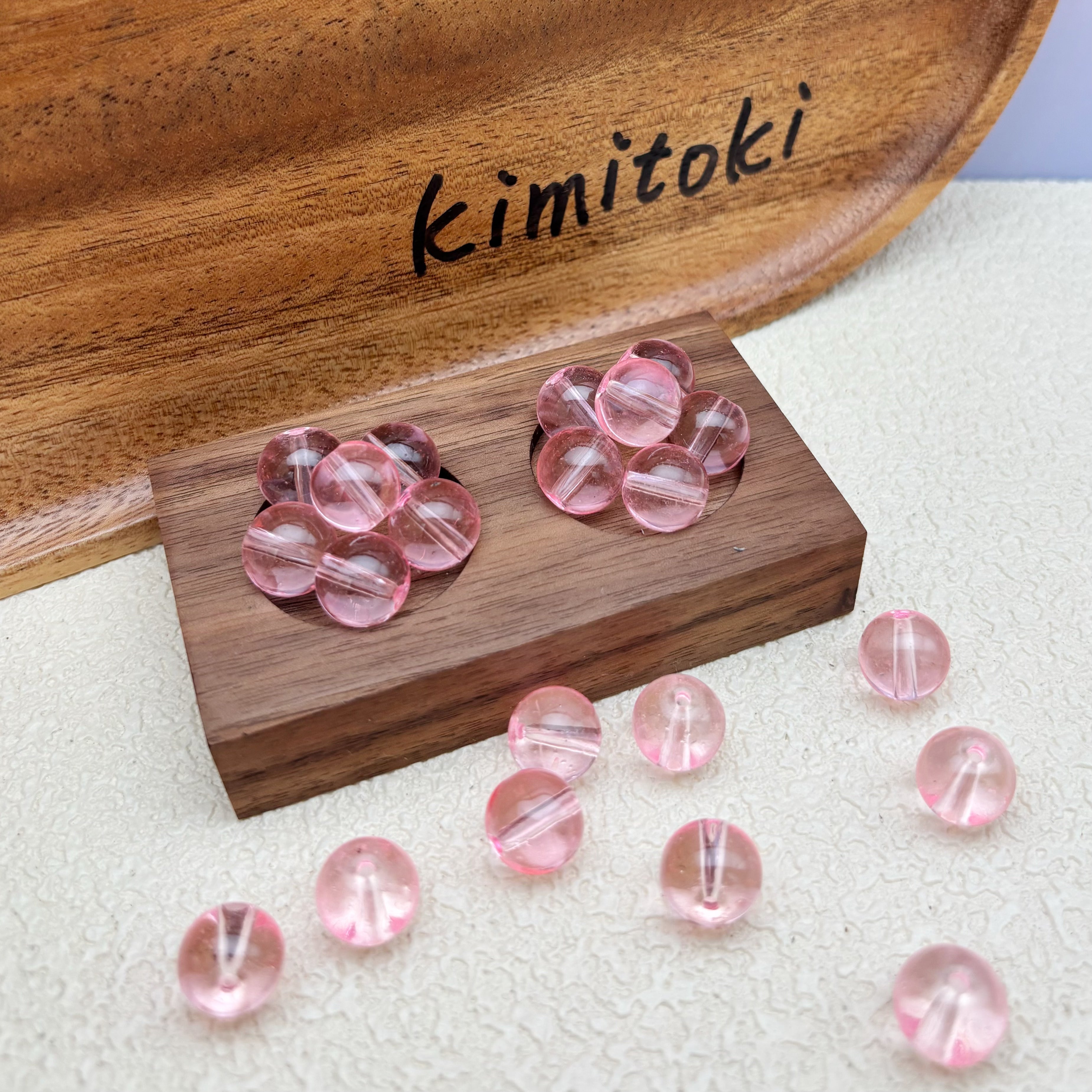 12mm | ピンクグラスビーズ