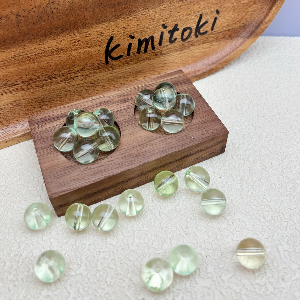 12mm | ミントグリーングラスビーズ