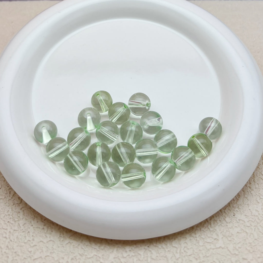 12mm | ミントグリーングラスビーズ
