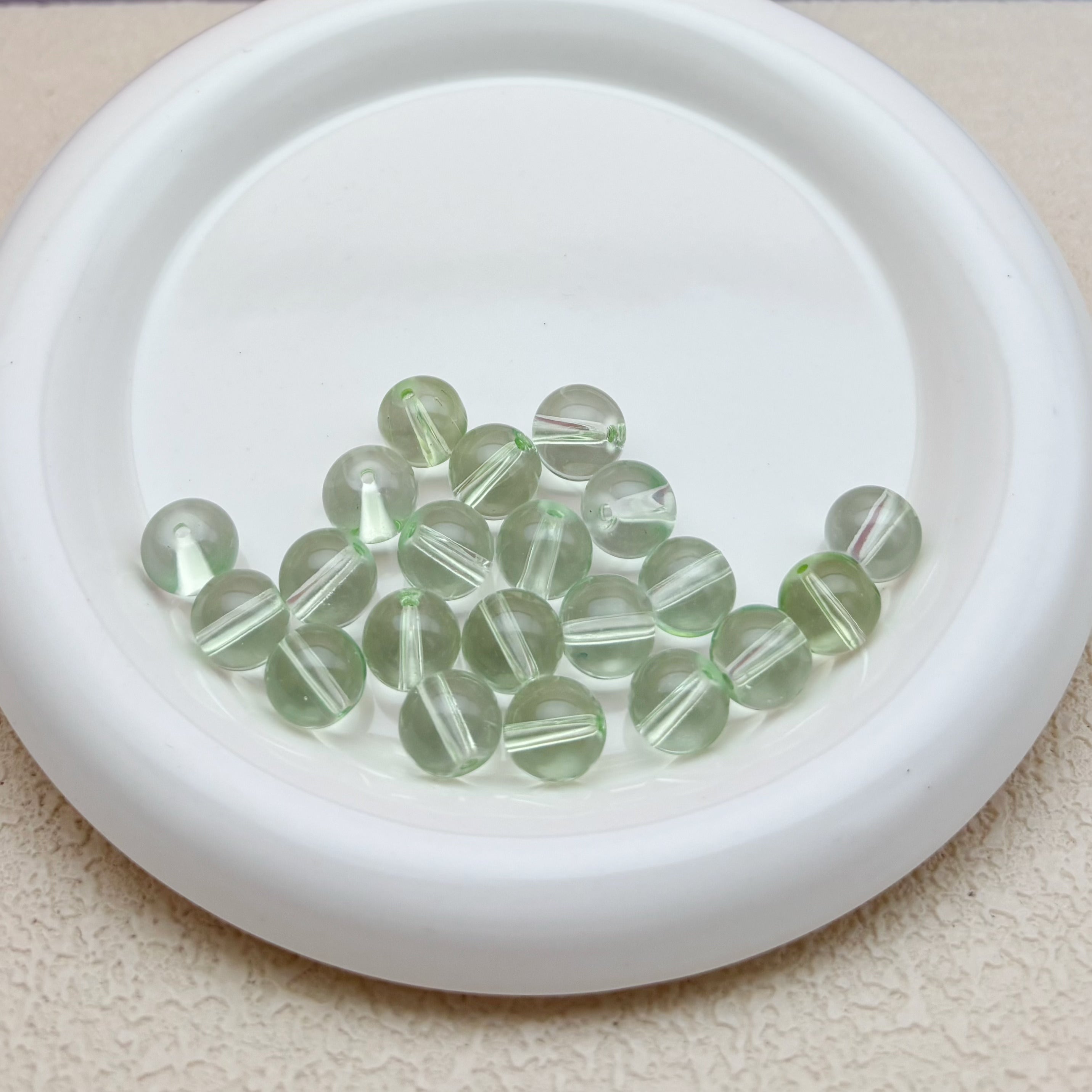 12mm | ミントグリーングラスビーズ