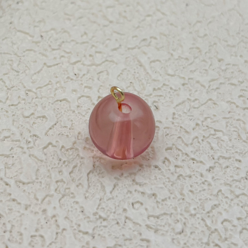 12mm | グレープフルーツピンクグラスビーズ