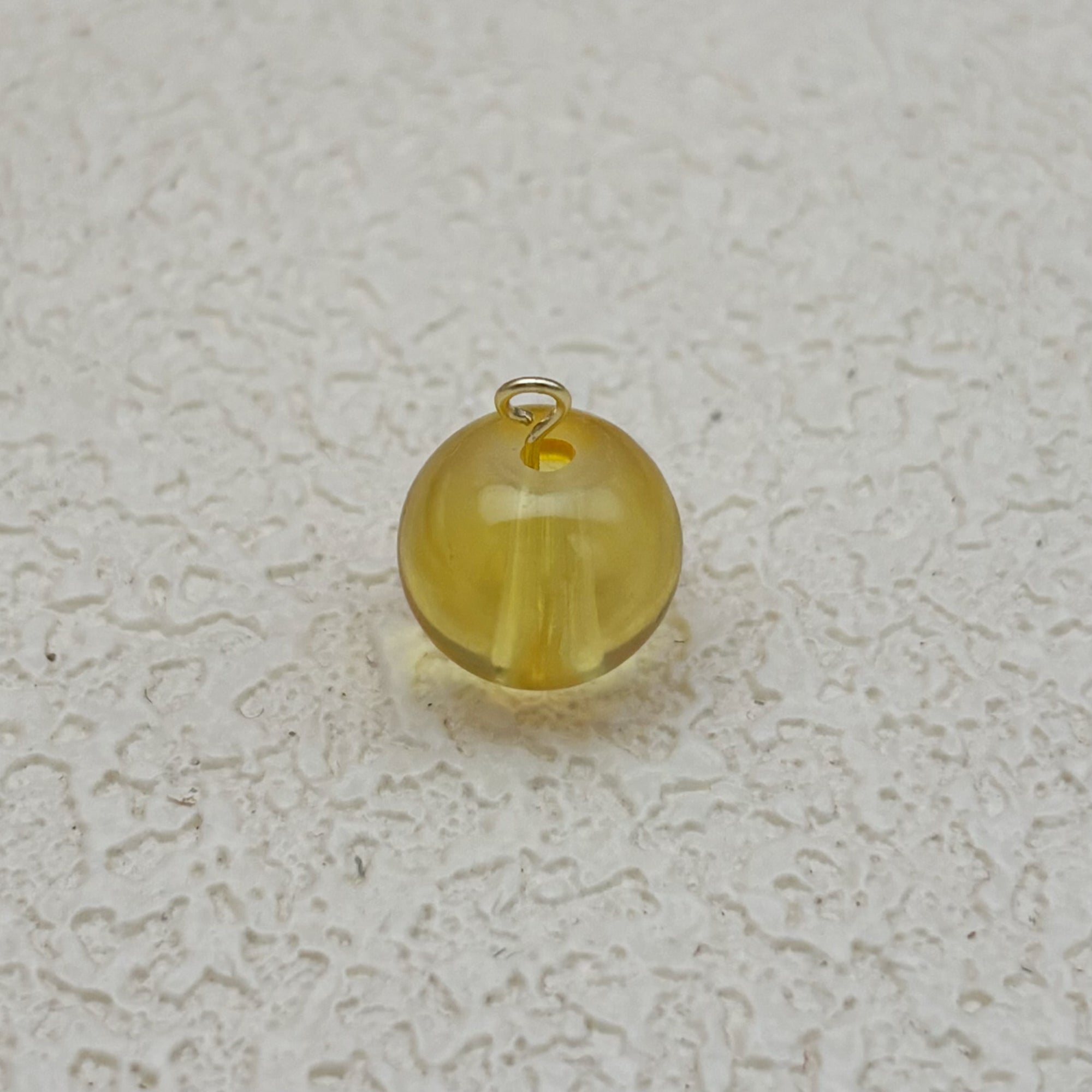 12mm | イエローグラスビーズ