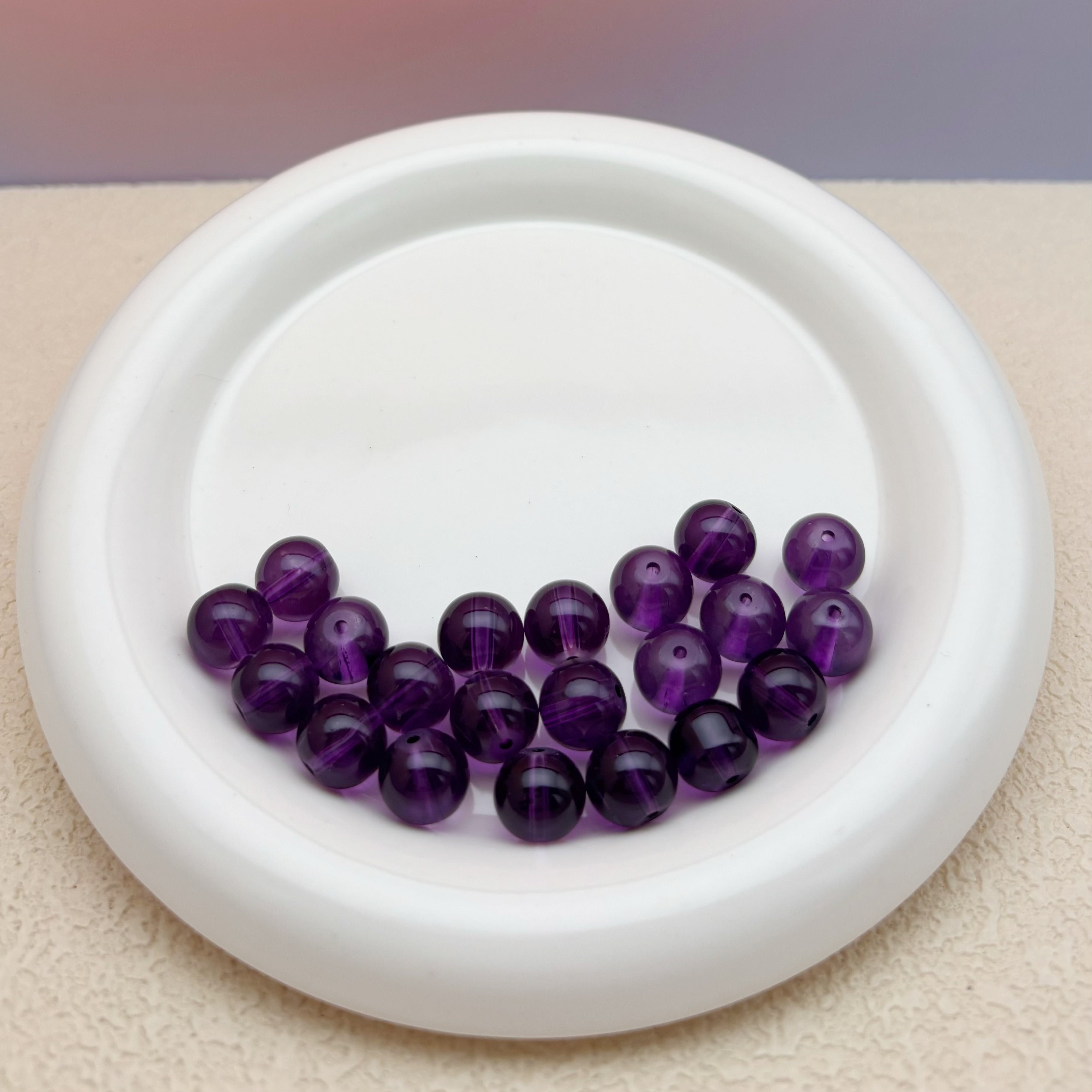 12mm | ディープパープルグラスビーズ