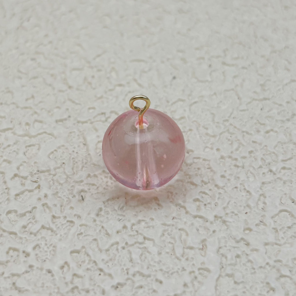 12mm | ピンクグラスビーズ