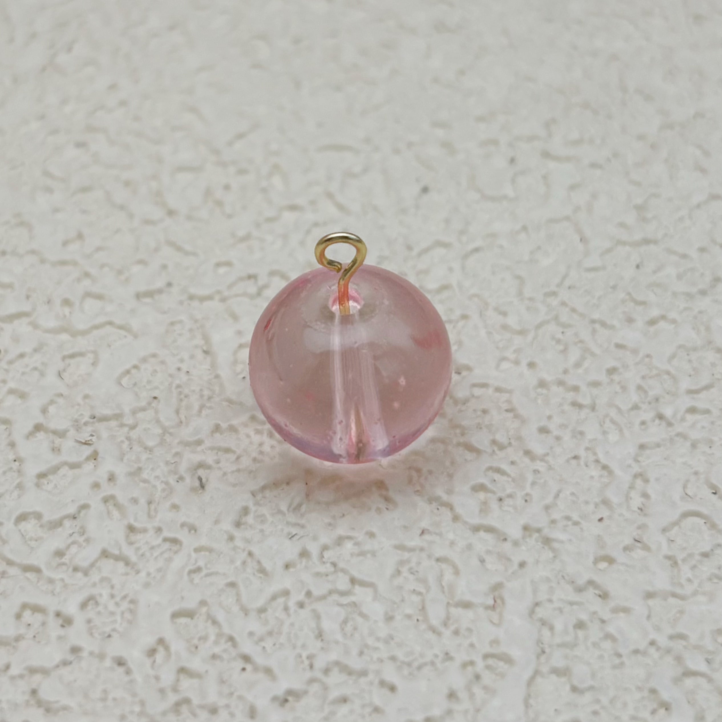 12mm | ピンクグラスビーズ