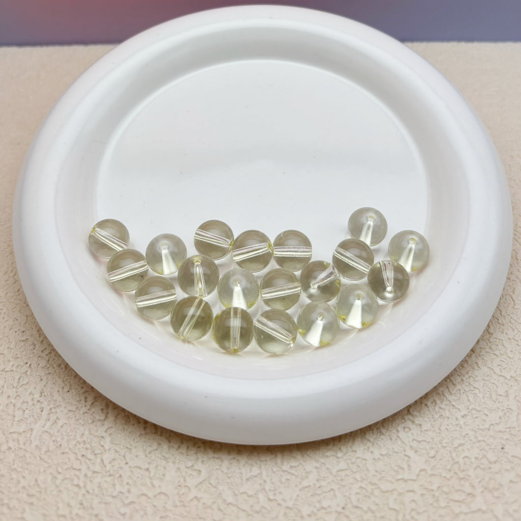 12mm | ライトイエローグラスビーズ