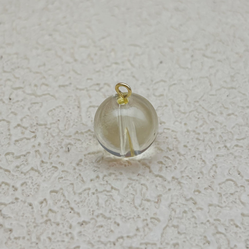 12mm | ライトイエローグラスビーズ