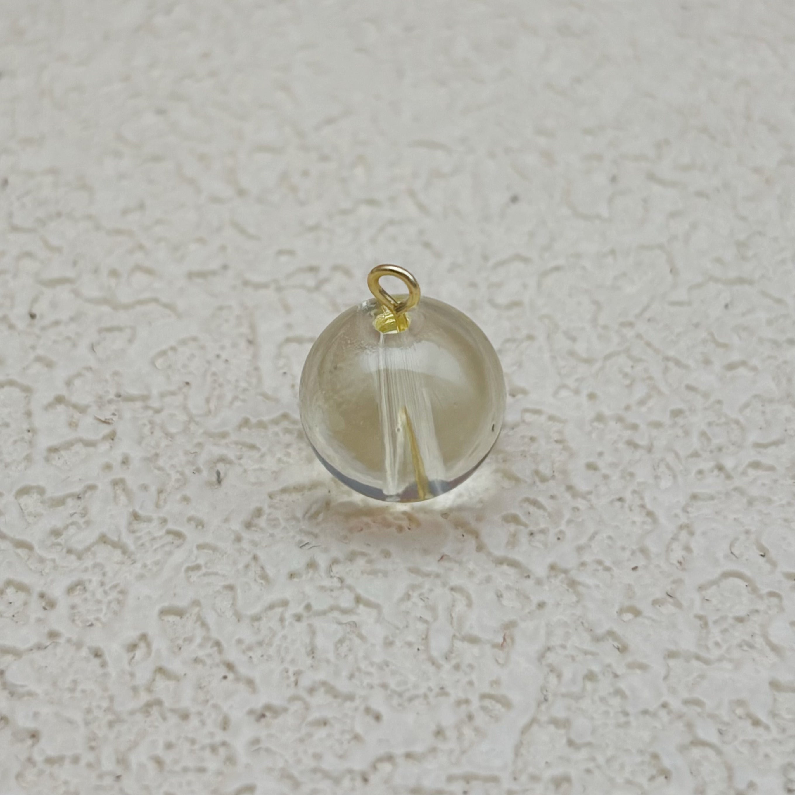 12mm | ライトイエローグラスビーズ