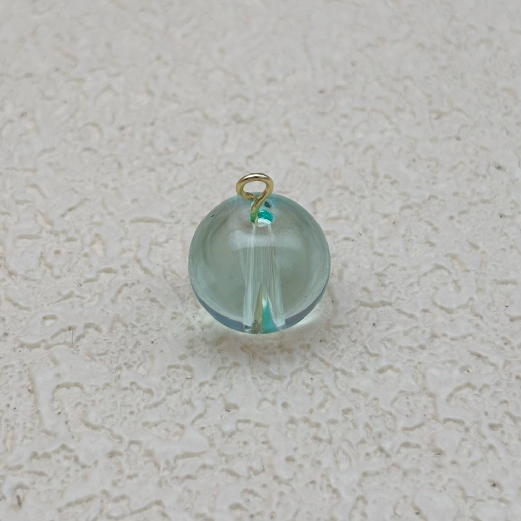 12mm | ウォーターブルーグラスビーズ