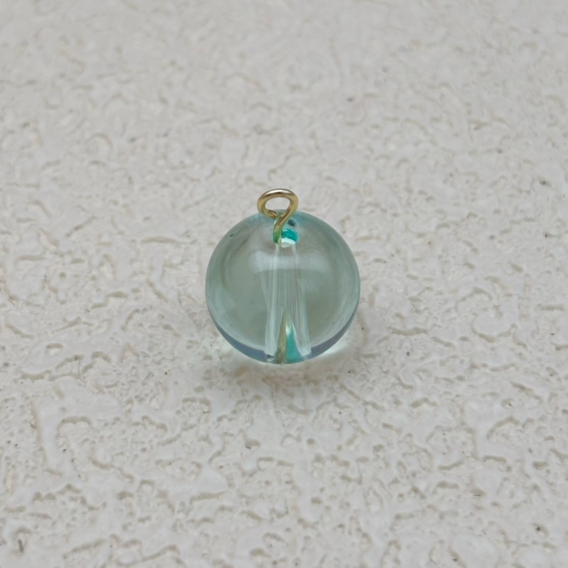 12mm | ウォーターブルーグラスビーズ