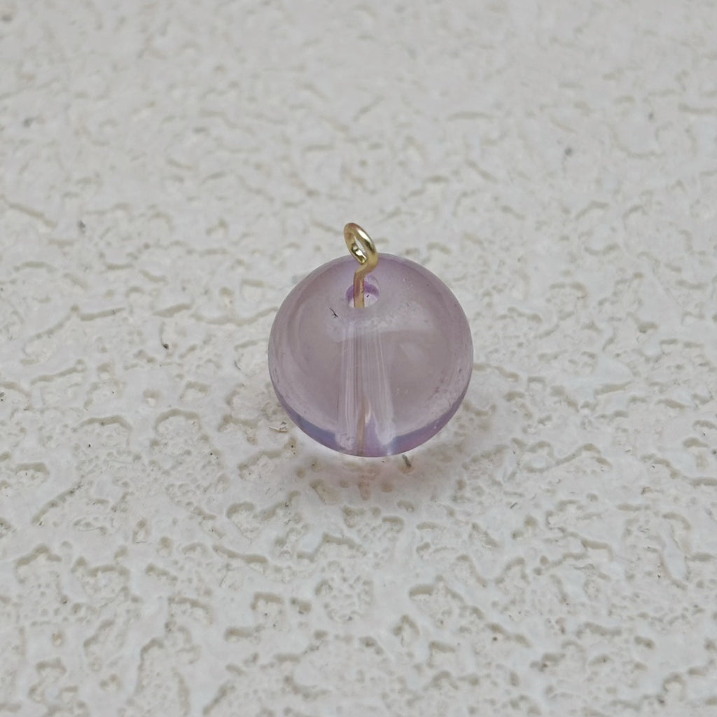 12mm | ラベンダーグラスビーズ