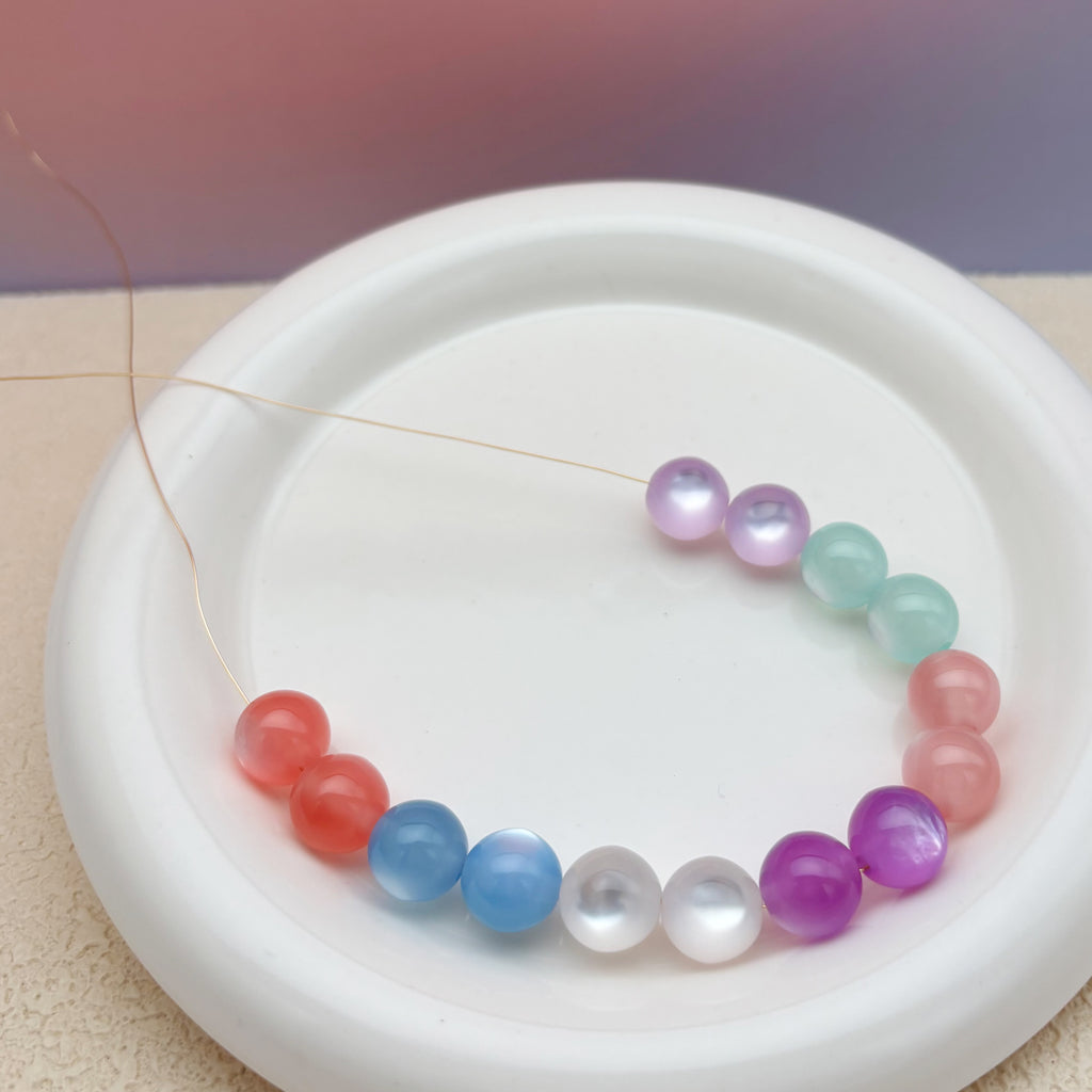 12mm | アクアブルーキャッツアイビーズ