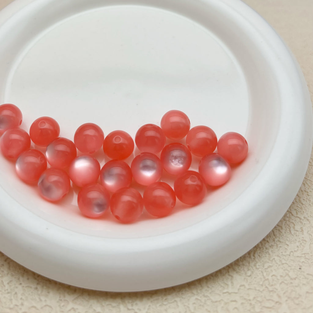 12mm | グレープフルーツピンクキャッツアイビーズ