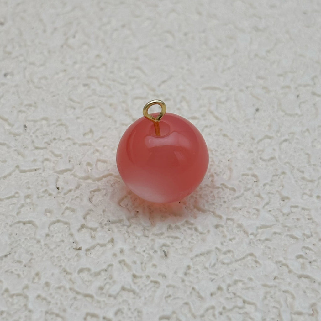 12mm | グレープフルーツピンクキャッツアイビーズ