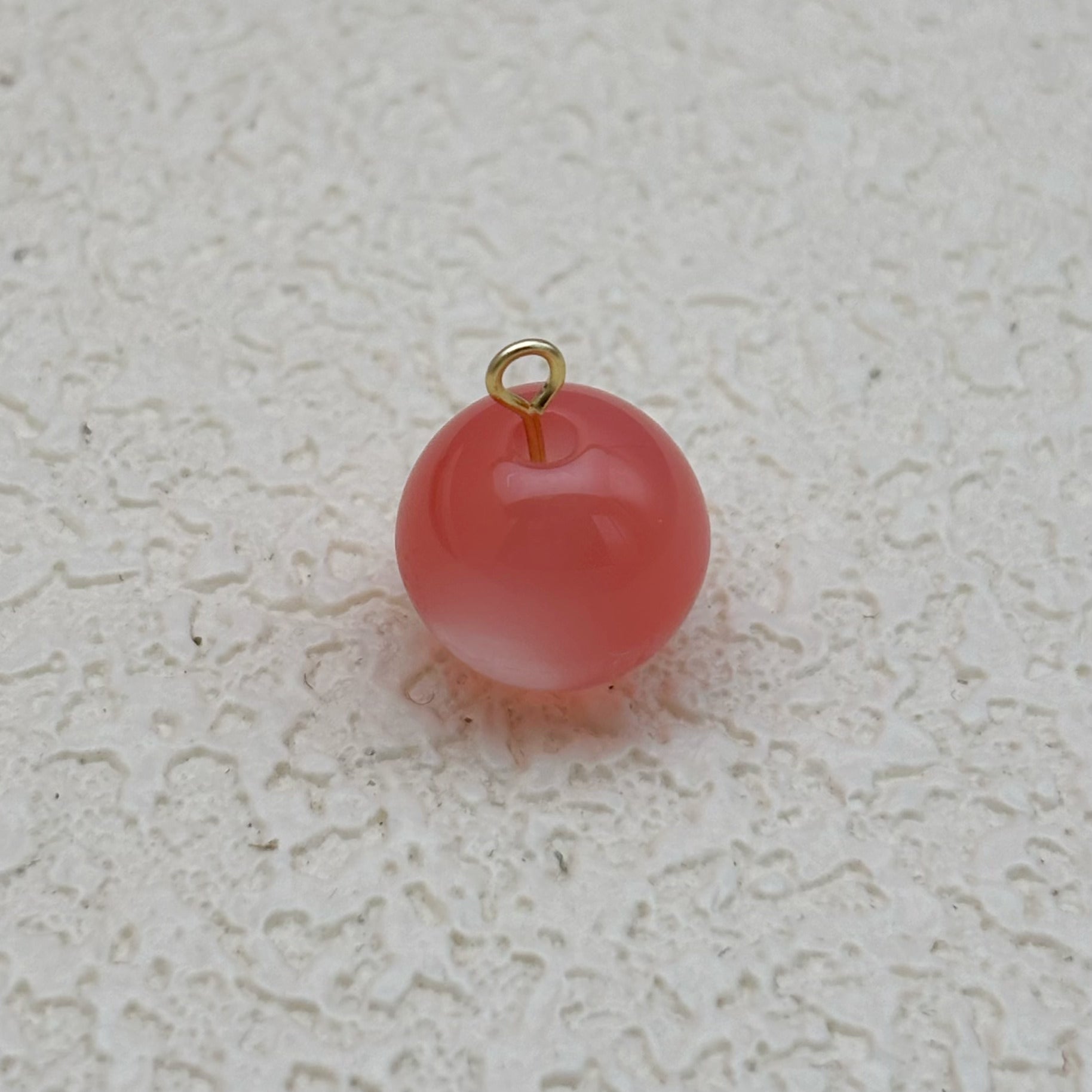 12mm | グレープフルーツピンクキャッツアイビーズ