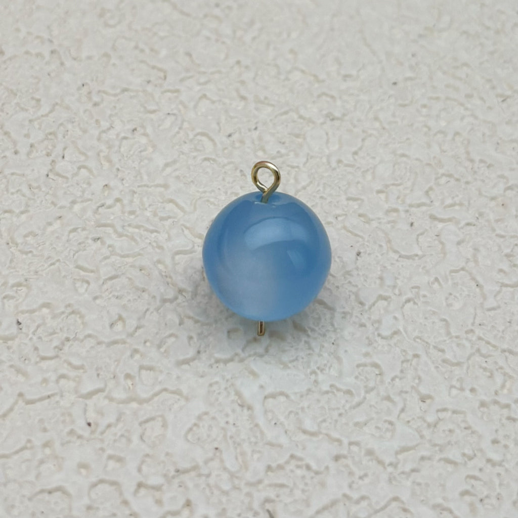 12mm | アクアブルーキャッツアイビーズ