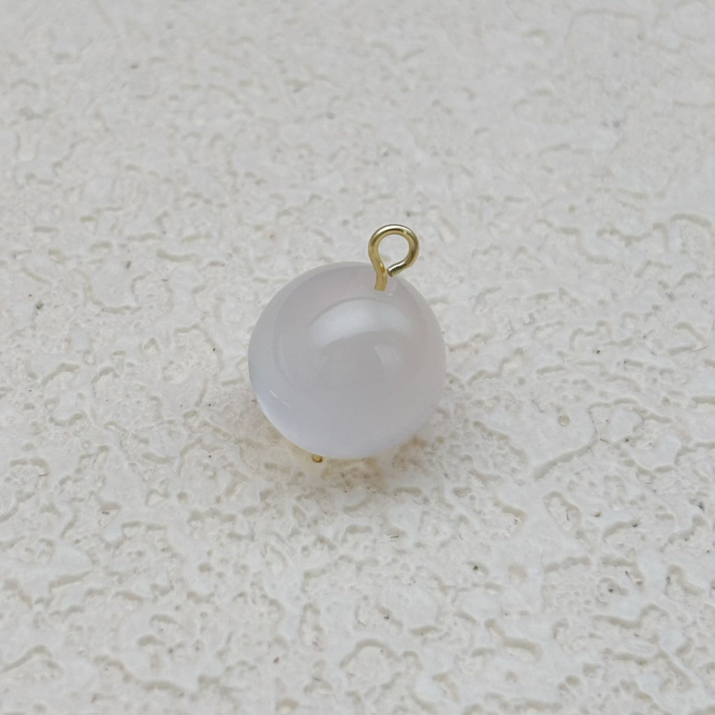 12mm | ホワイトキャッツアイビーズ