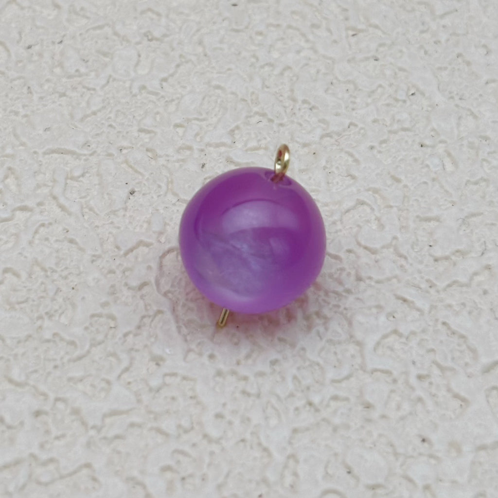 12mm | パープルキャッツアイビーズ