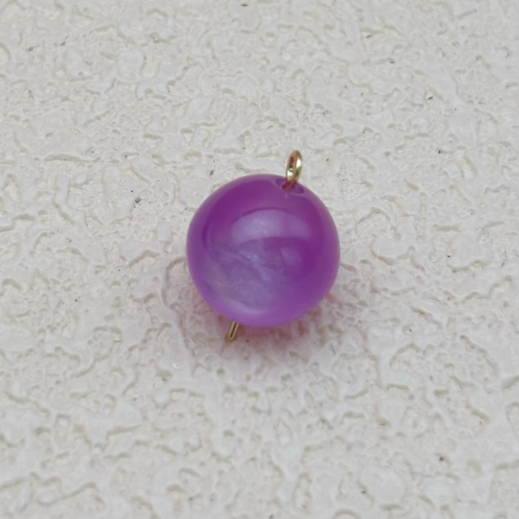 12mm | パープルキャッツアイビーズ