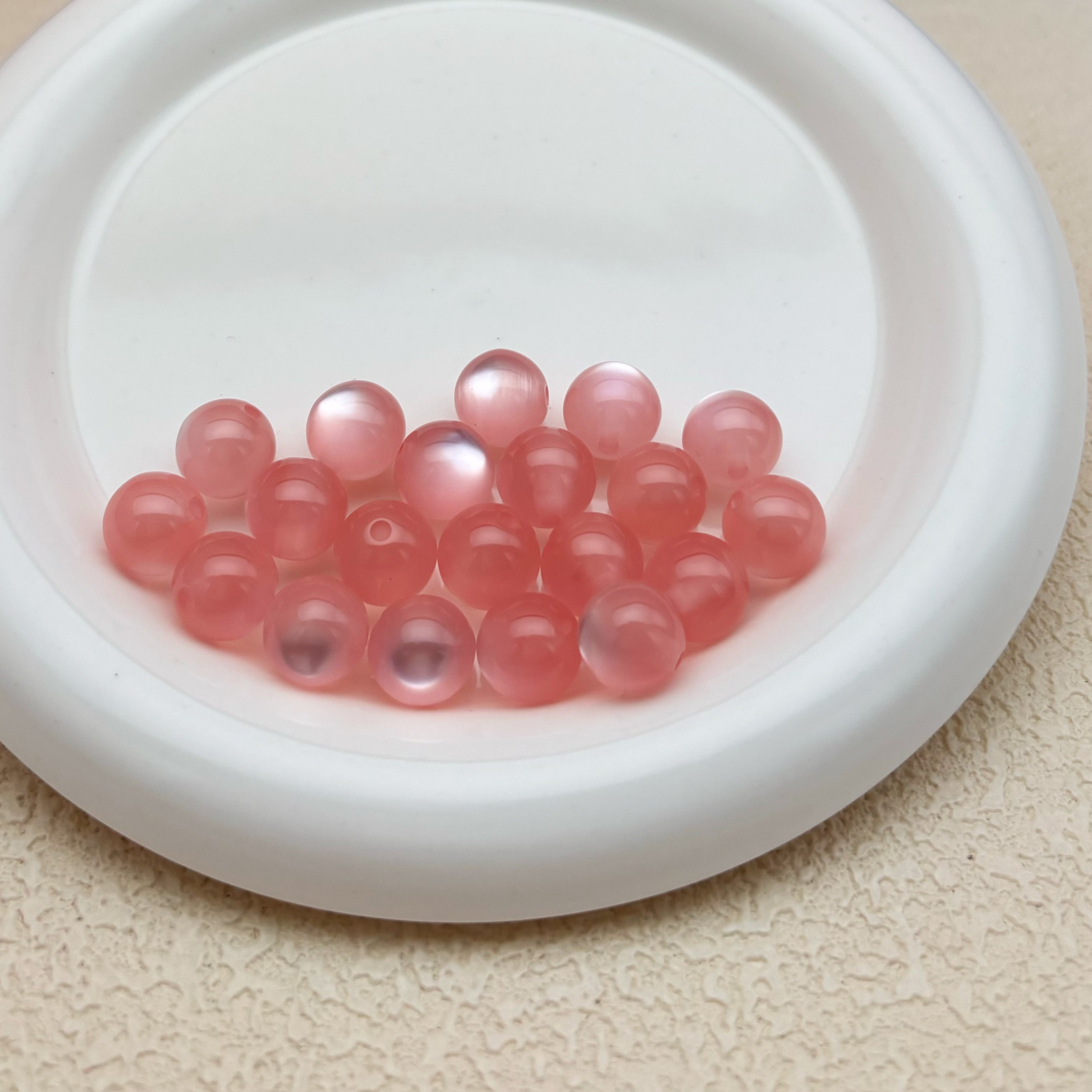 12mm | ピンクキャッツアイビーズ