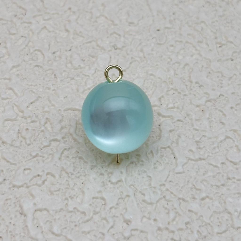 12mm | ウォーターブルーキャッツアイビーズ