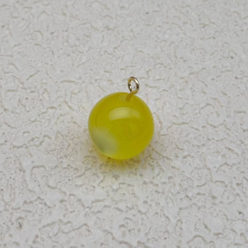 12mm | イエローキャッツアイビーズ