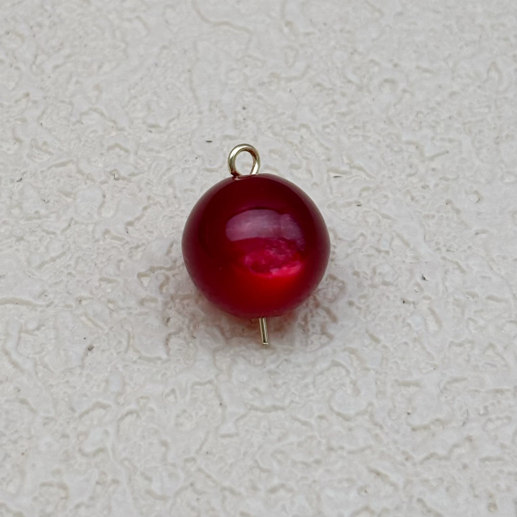 12mm | ワインレッドキャッツアイビーズ