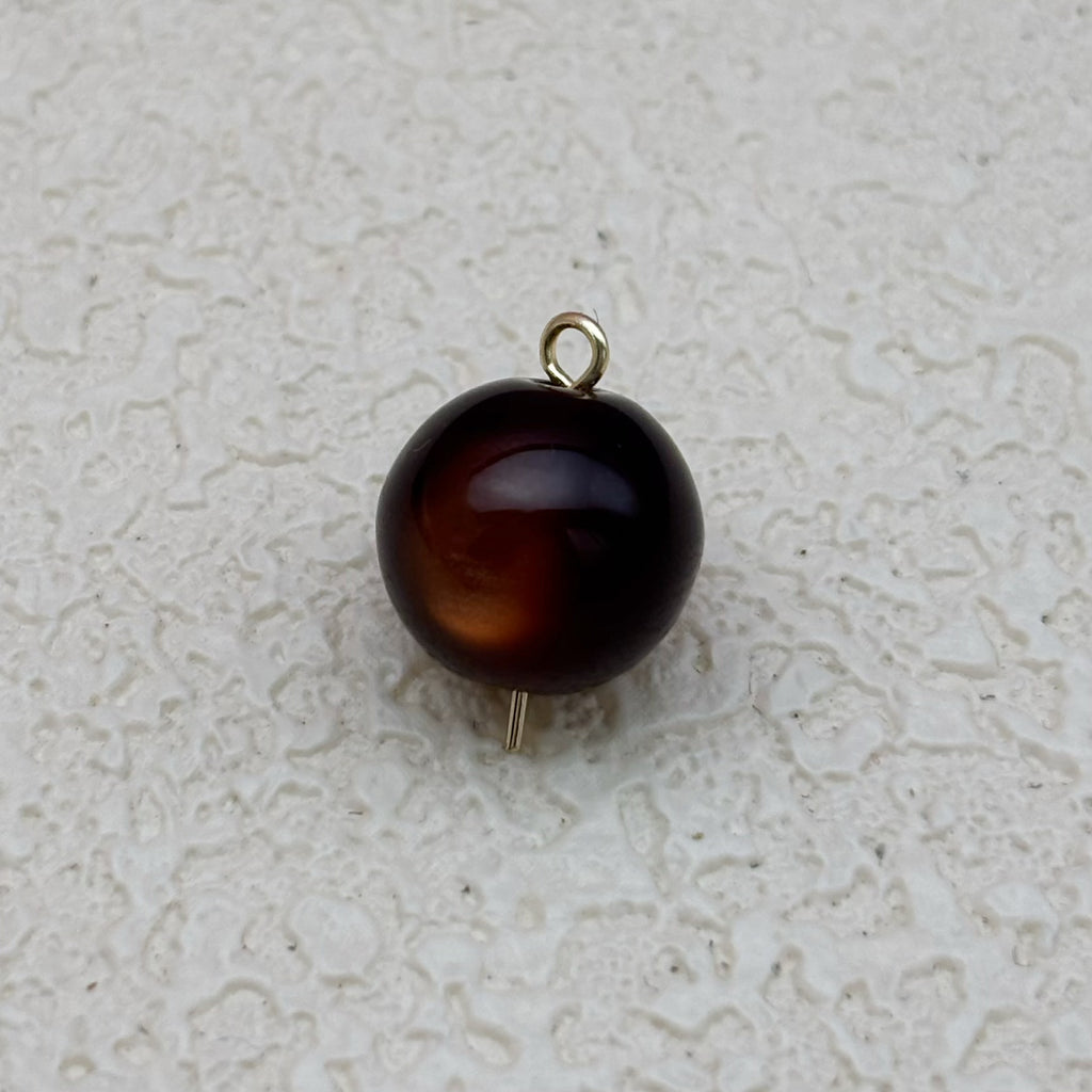 12mm | キャラメルキャッツアイビーズ