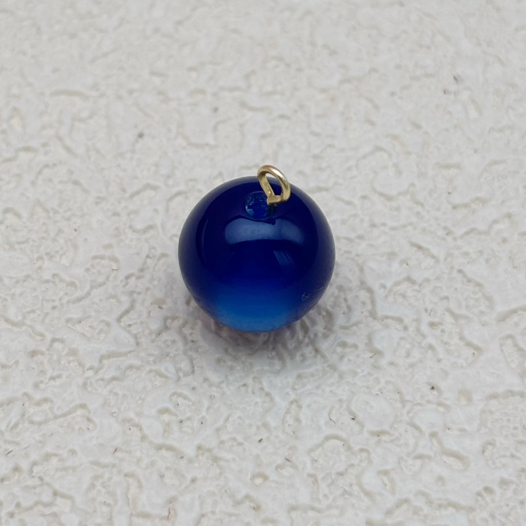 12mm | ディープブルーキャッツアイビーズ