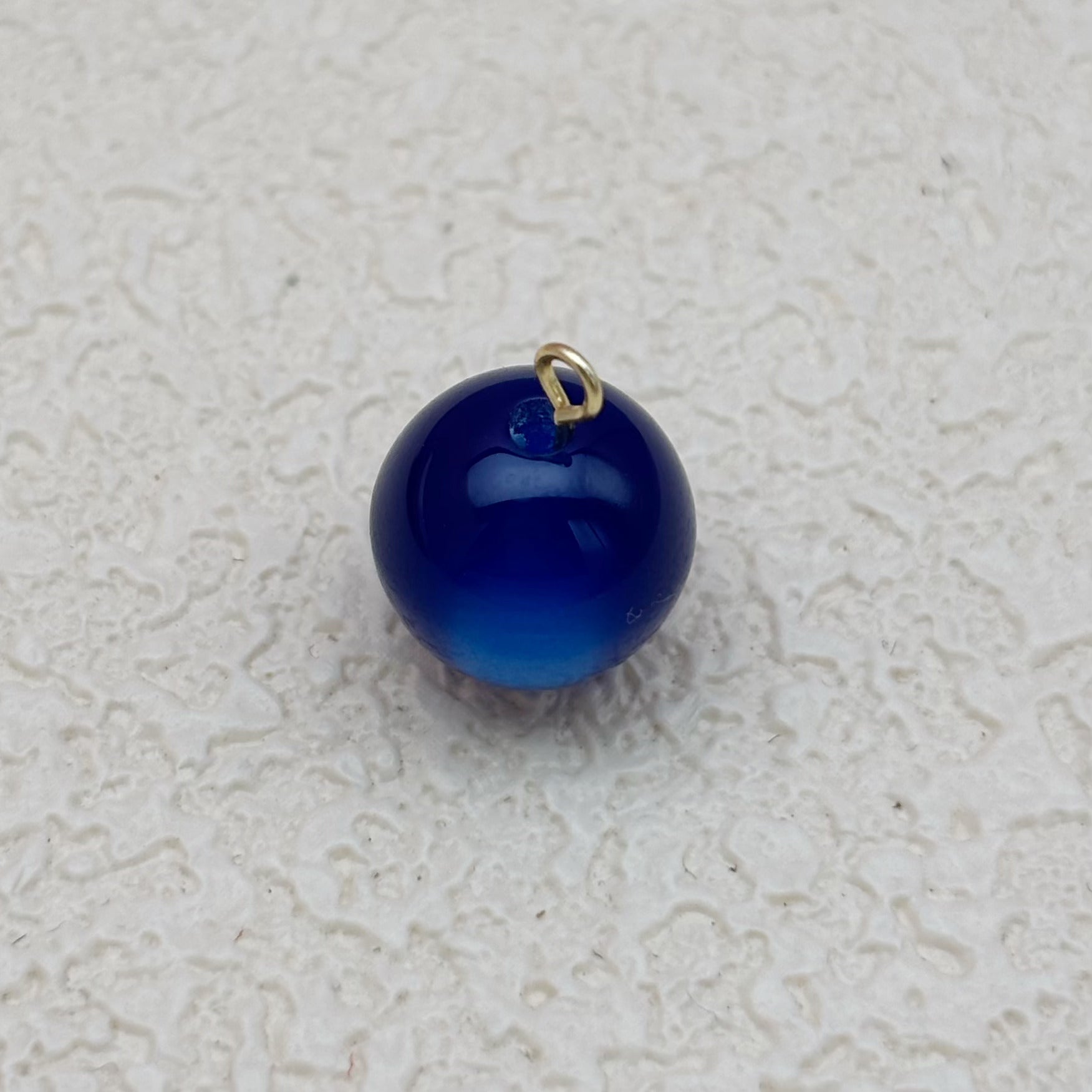 12mm | ディープブルーキャッツアイビーズ