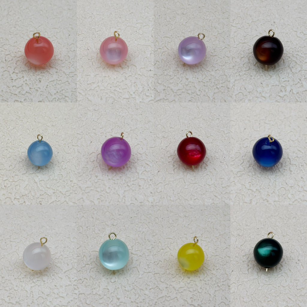 12mm | アクアブルーキャッツアイビーズ