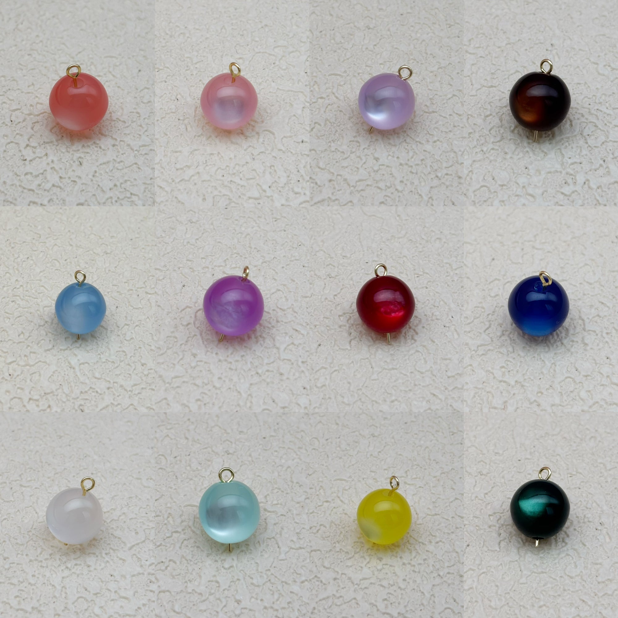 12mm | アクアブルーキャッツアイビーズ