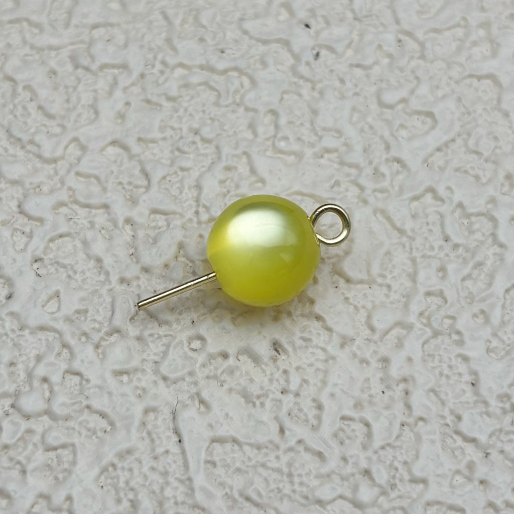 8mm | イエローキャッツアイビーズ