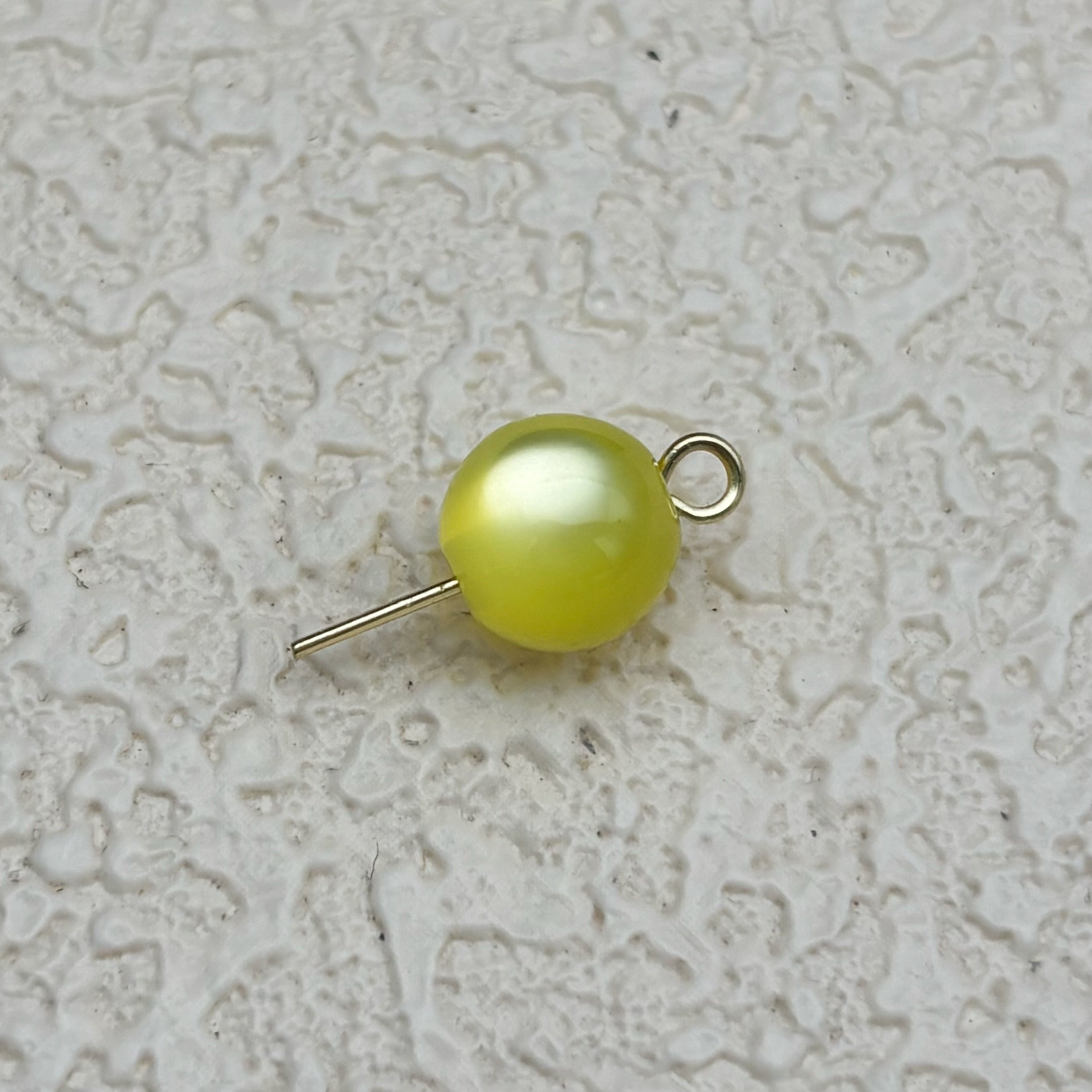 8mm | イエローキャッツアイビーズ