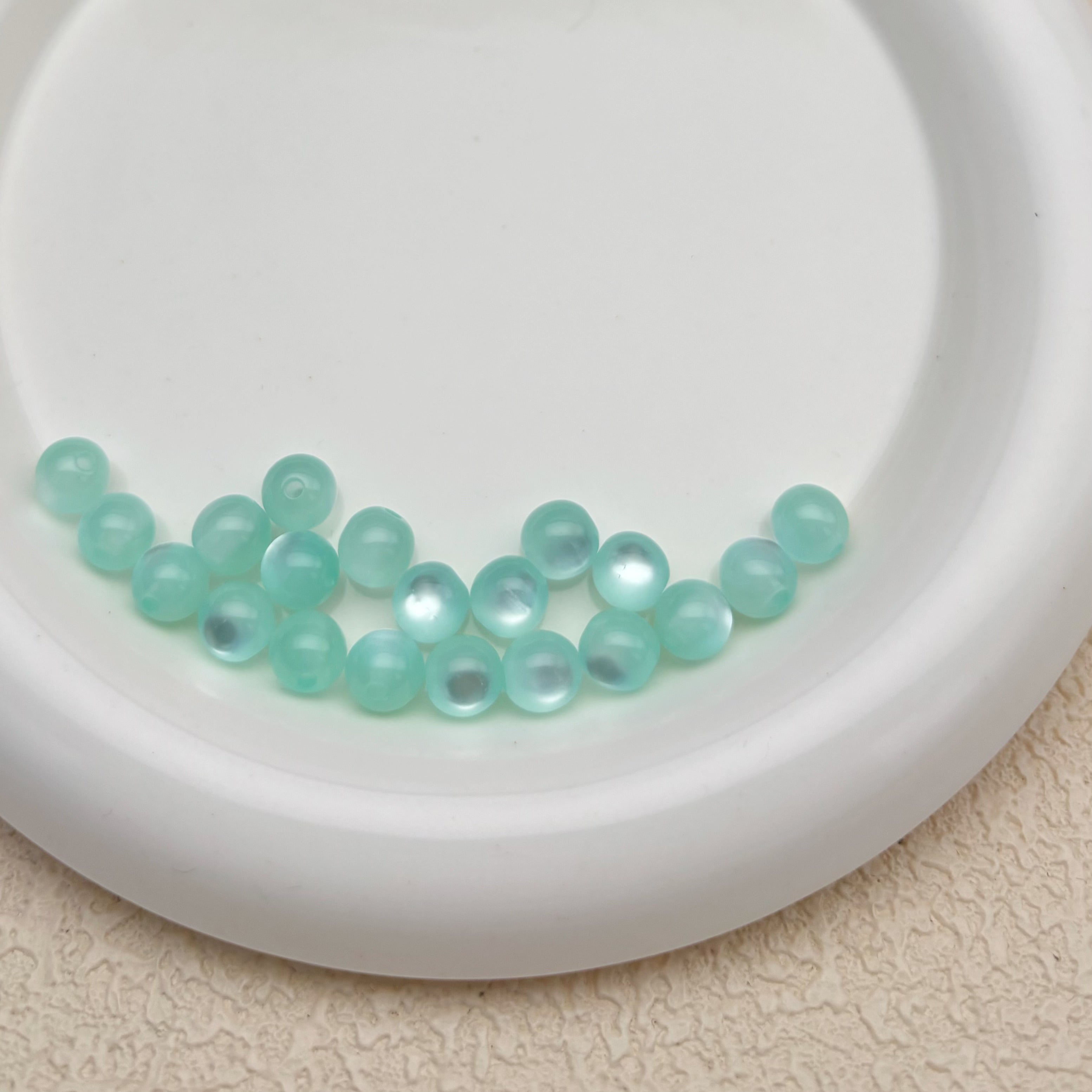 8mm | ウォーターブルーキャッツアイビーズ