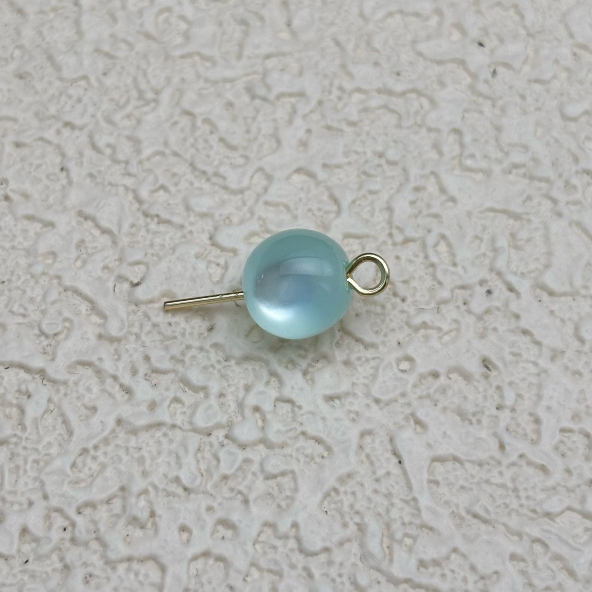 8mm | ウォーターブルーキャッツアイビーズ