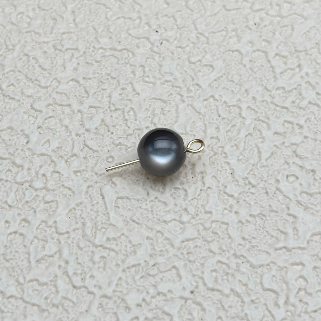 8mm | ブラックキャッツアイビーズ