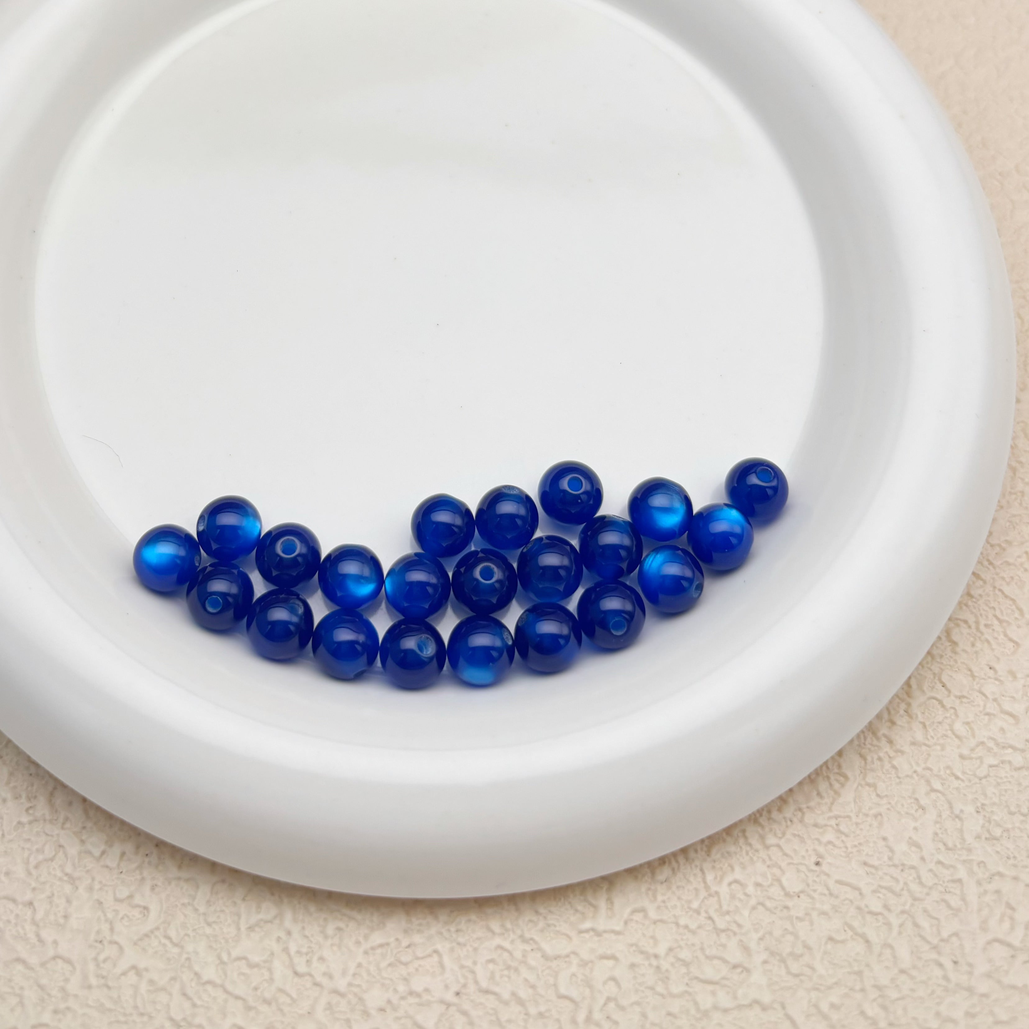 8mm | ディープブルーキャッツアイビーズ