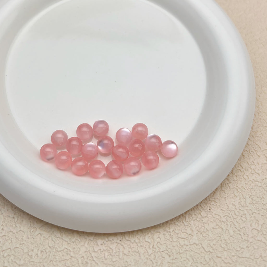 8mm | ピンクキャッツアイビーズ