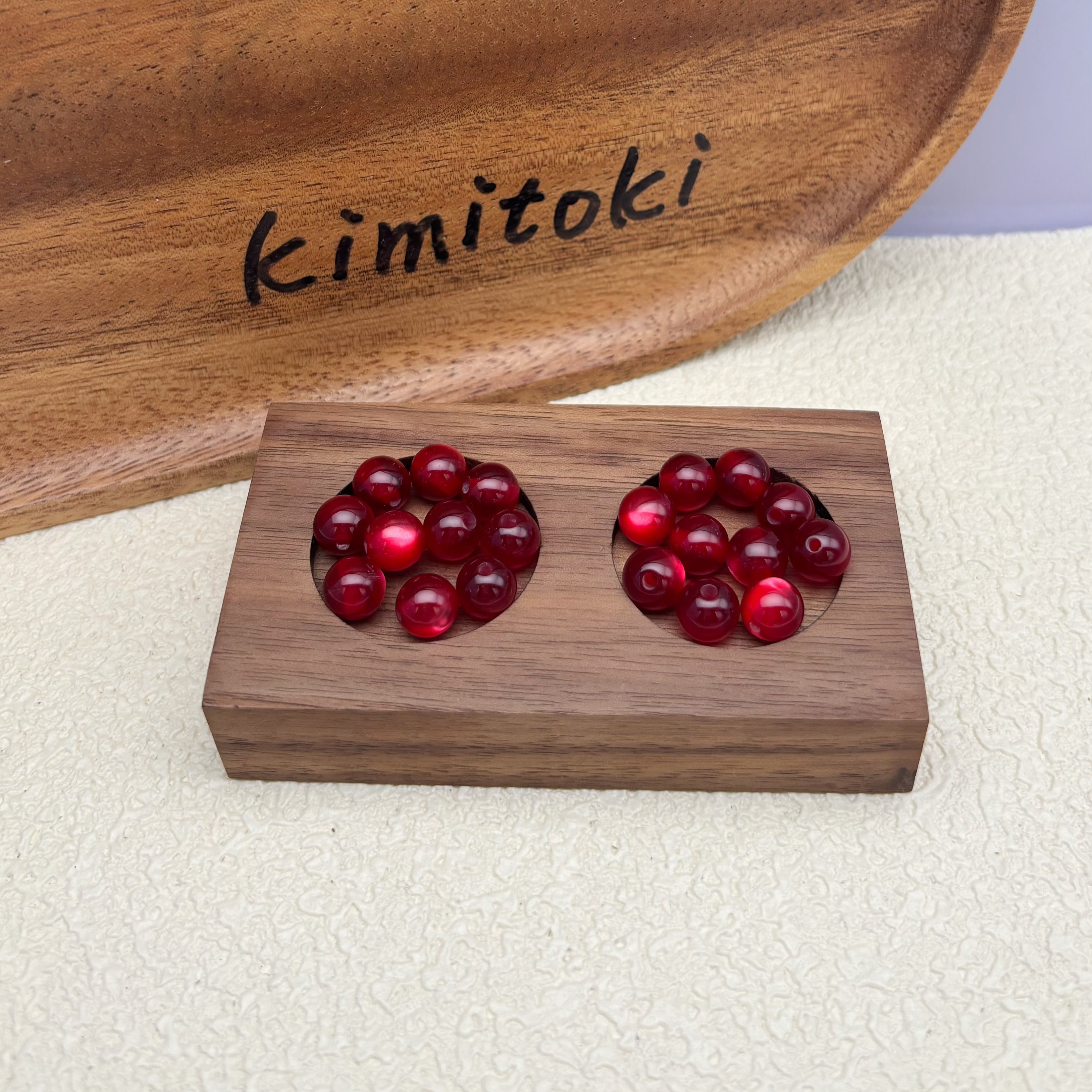 8mm | ワインレッドキャッツアイビーズ