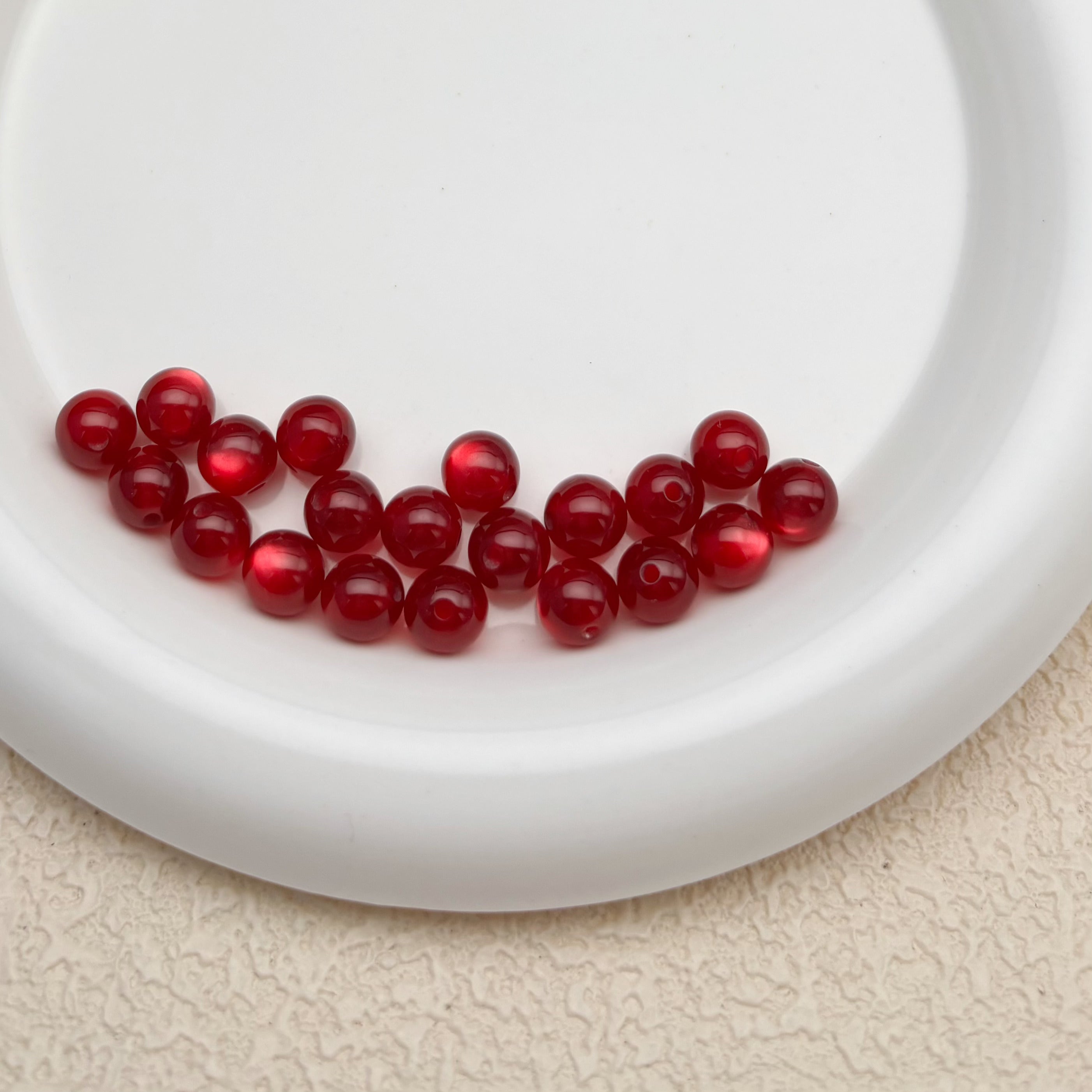 8mm | ワインレッドキャッツアイビーズ