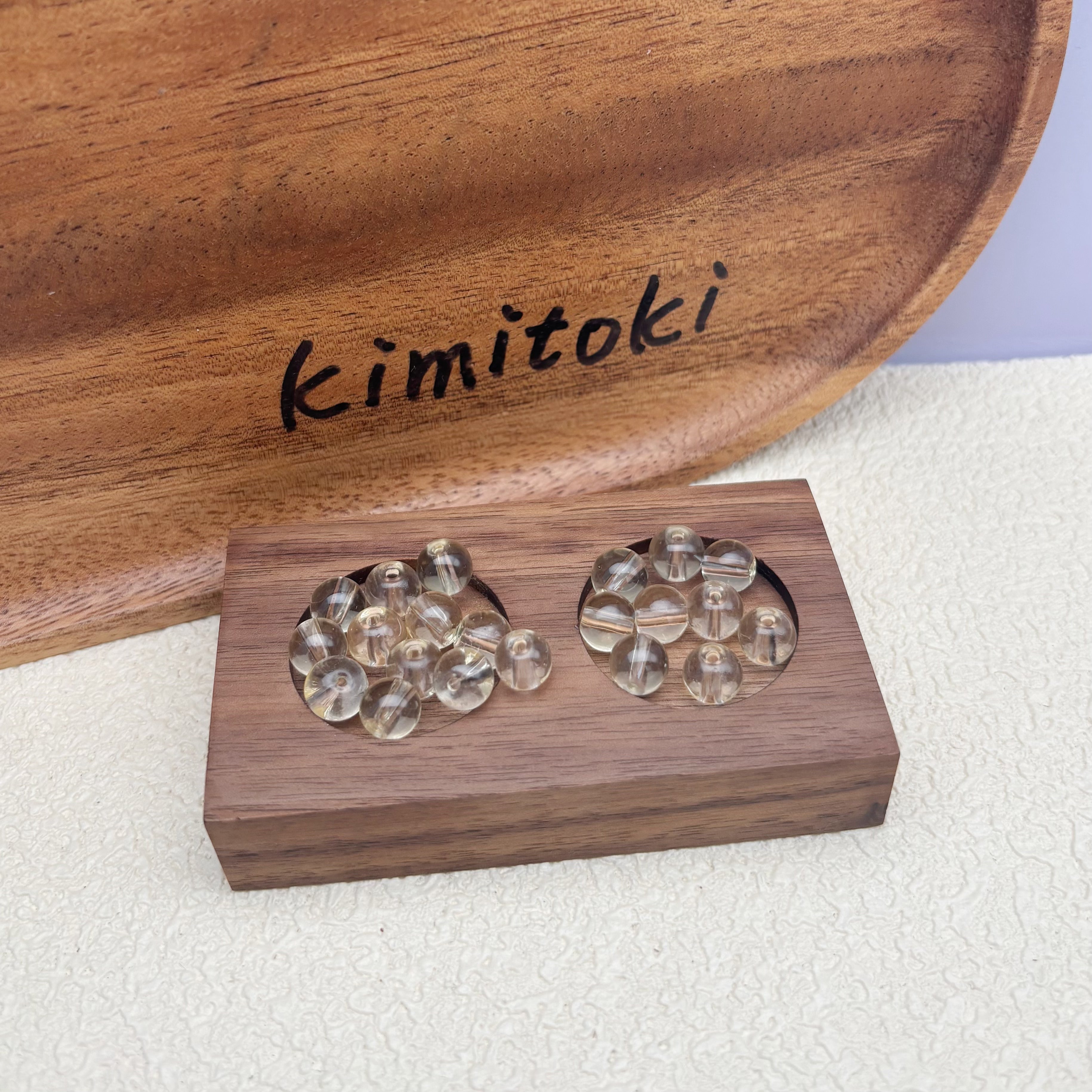 8mm | ライトイエローグラスビーズ