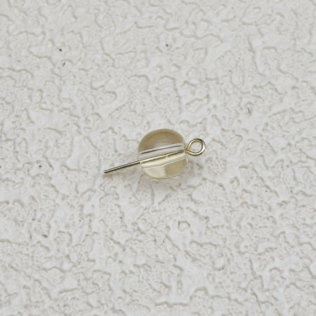 8mm | ライトイエローグラスビーズ