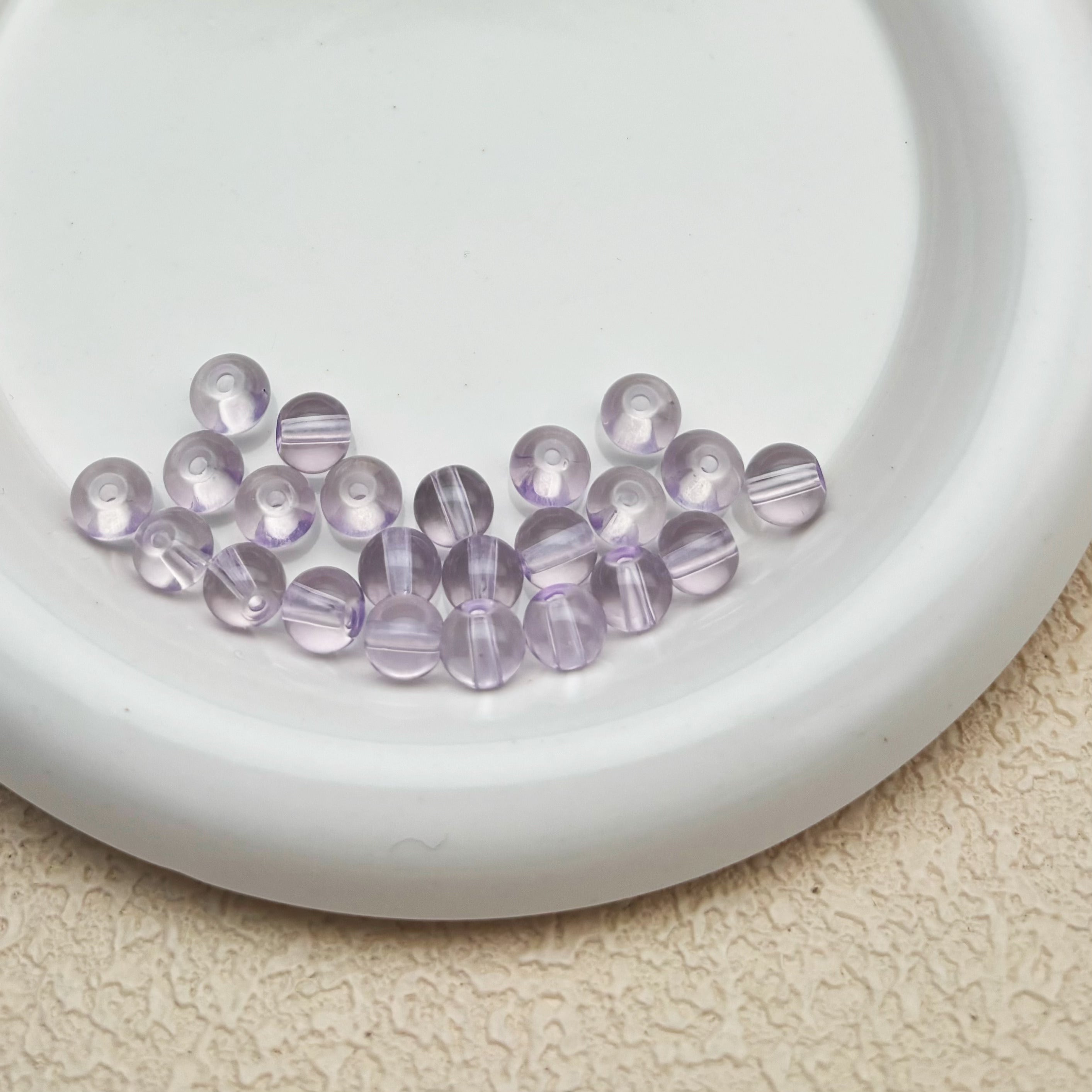 8mm | ラベンダーグラスビーズ