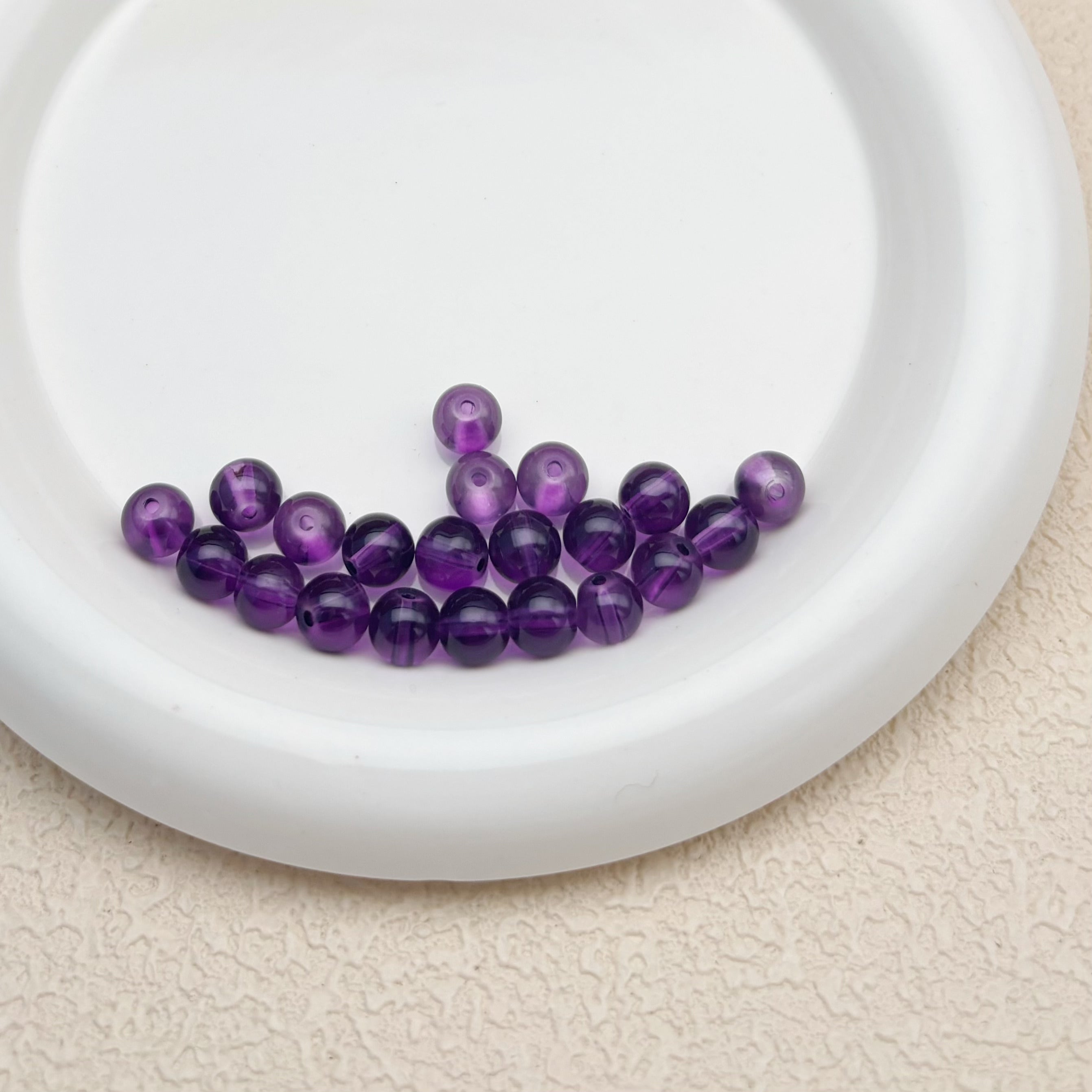 8mm | ディープパープルグラスビーズ